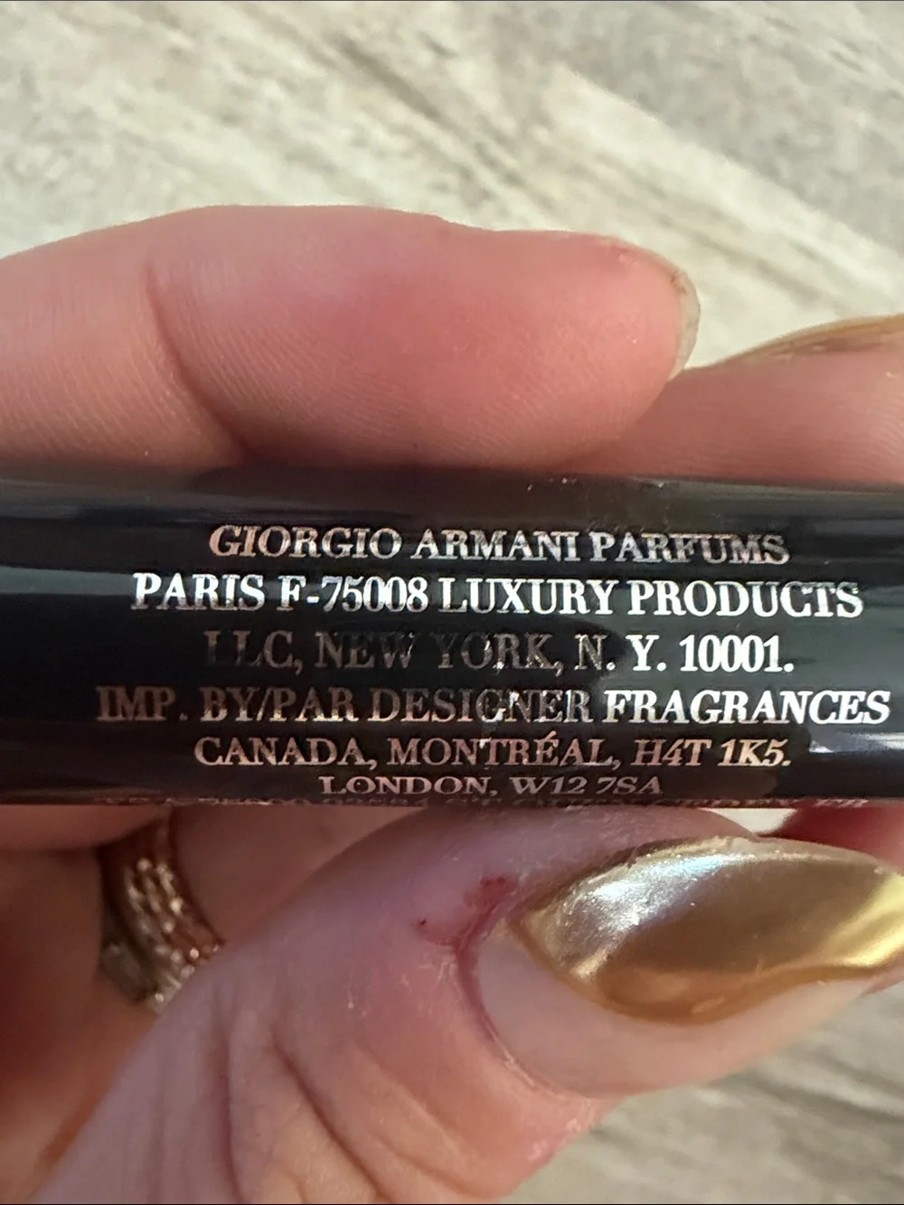 Giorgio Armani Mascara Tube in Black and Silver Accents